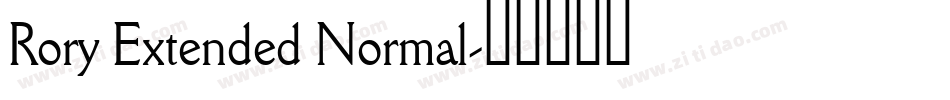 Rory Extended Normal字体转换